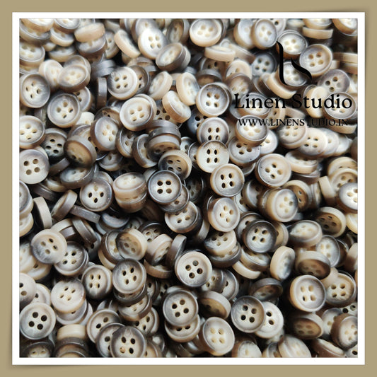 Round Rim 4 Hole Rod Shirt Buttons - P37J SG024 14L