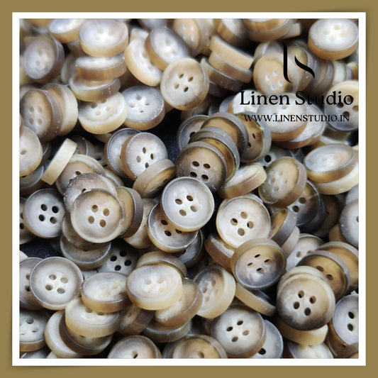 Round Rim 4 Hole Rod Shirt Buttons - P37J SG024 18L