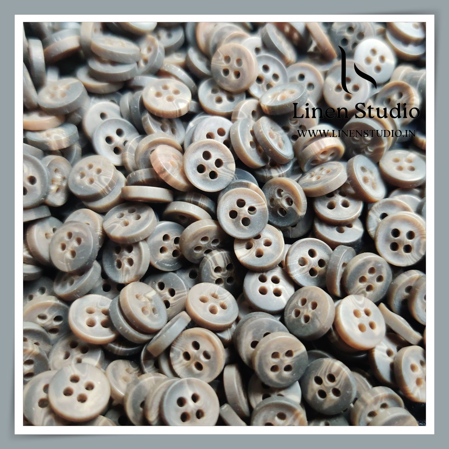 Round Rim 4 Hole Rod Shirt Buttons - P37J SG025 14L