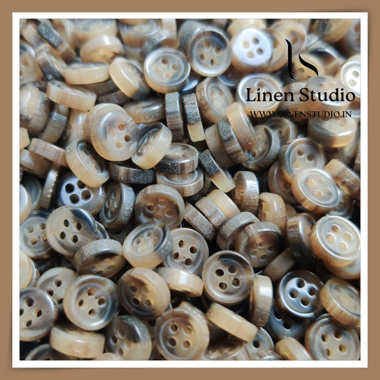 Round Rim 4 Hole Rod Shirt Buttons - P37J SG026 14L
