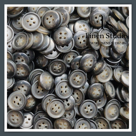 Round Rim 4 Hole Rod Shirt Buttons - P37J SG028 18L