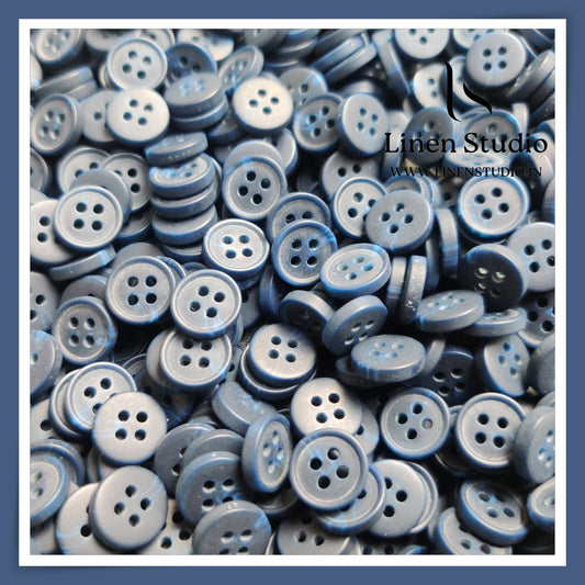 Round Rim 4 Hole Rod Shirt Buttons - P37J SG029 18L