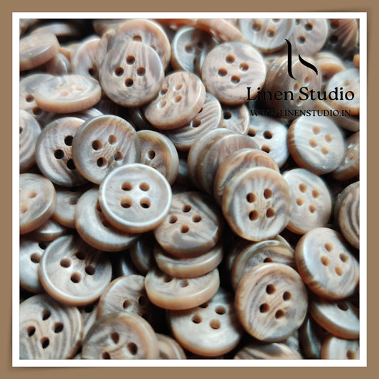 Round Rim 4 Hole Rod Shirt Buttons - P37J SG030 18L(1)