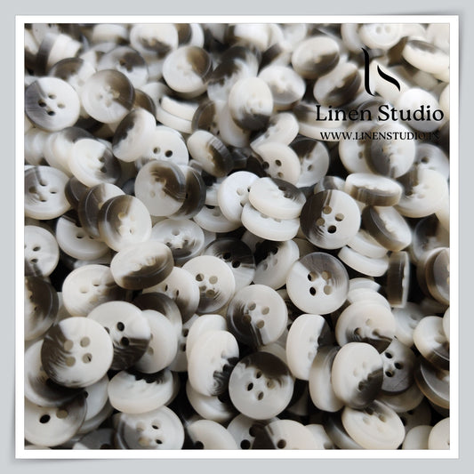 Round Rim 4 Hole Rod Shirt Buttons - P37J SG033 18L