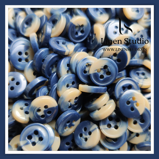 Round Rim 4 Hole Rod Shirt Buttons - P37J SG036 18L