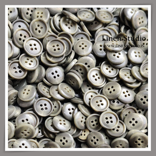 Round Rim 4 Hole Rod Shirt Buttons - P37K SG001 20L