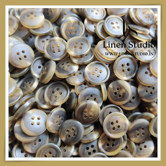 Round Rim 4 Hole Rod Shirt Buttons - P37K SG002 20L
