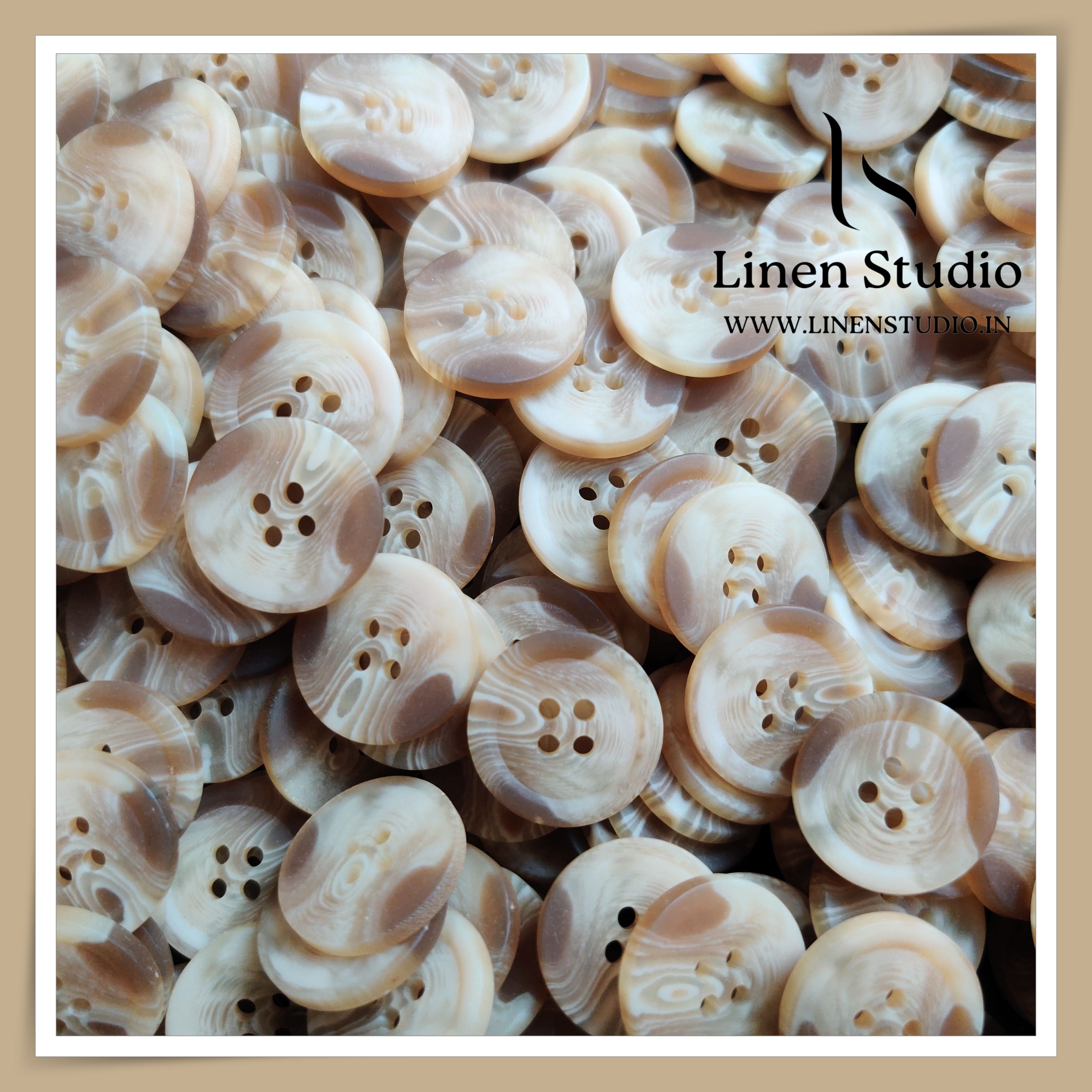 Round Rim 4 Hole Rod Shirt Buttons - P37K SG004 32L – Linen Studio