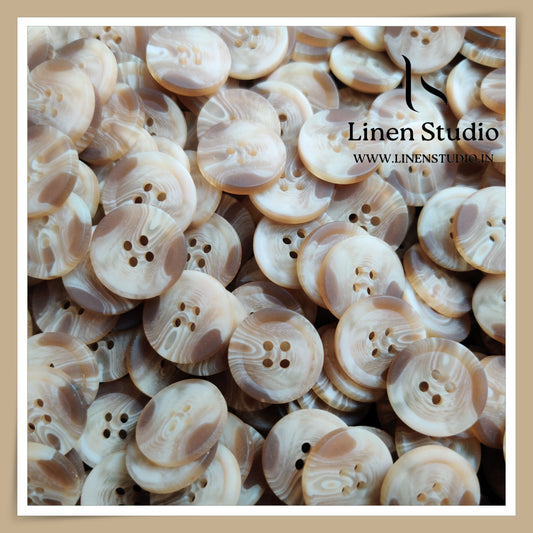 Round Rim 4 Hole Rod Shirt Buttons - P37K SG004 32L