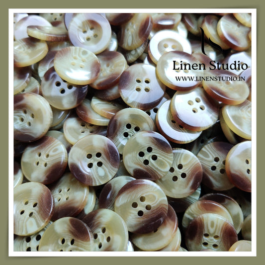 Round Rim 4 Hole Rod Shirt Buttons - P37K SG006 32L