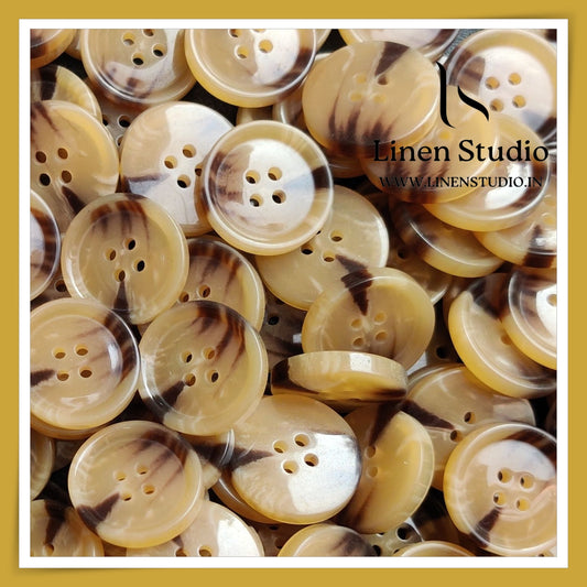 Round Rim 4 Hole Rod Shirt Buttons - P37K SG009 36L