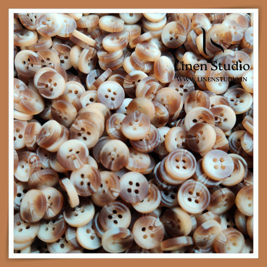 Round Rim 4 Hole Rod Shirt Buttons - P37K SG015 18L