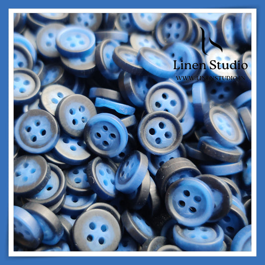 Round Rim 4 Hole Rod Shirt Buttons - P37K SG017 18L