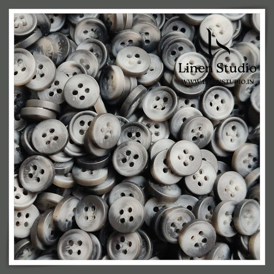 Round Rim 4 Hole Rod Shirt Buttons - P37K SG018 18L