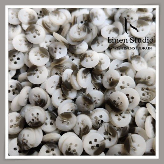 Round Rim 4 Hole Rod Shirt Buttons - P37K SG031 18L