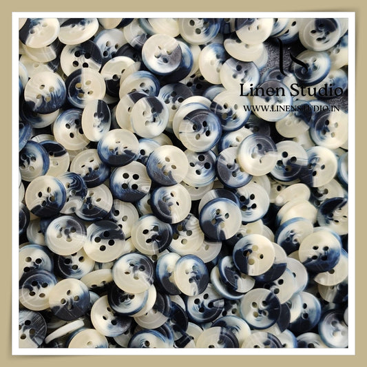 Round Rim 4 Hole Rod Shirt Buttons - P37K SG032 18L