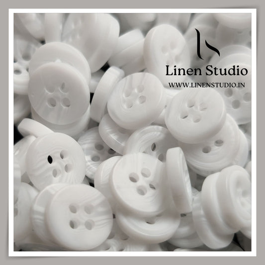 Round Rim 4 Hole Rod Shirt Buttons - P37K SG033 18L