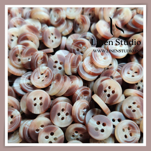 Round Rim 4 Hole Rod Shirt Buttons - P37K SG036 18L