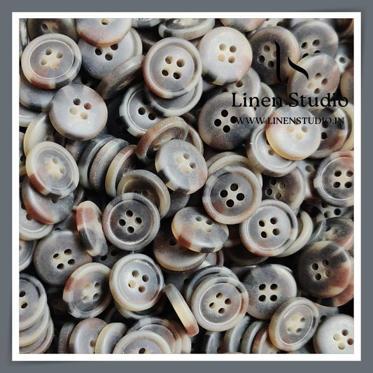 Round Rim 4 Hole Rod Shirt Buttons - P37 Lead-free SG002 24L