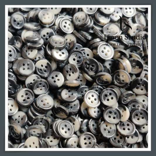 Round Rim 4 Hole Rod Shirt Buttons - P37 Lead free SG010 18L