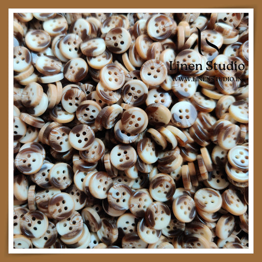Round Rim 4 Hole Rod Shirt Buttons - P37 Lead free SG013 18L