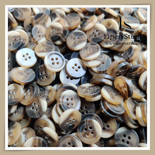 Round Rim 4 Hole Rod Shirt Buttons - P37 Lead free SG014 24L