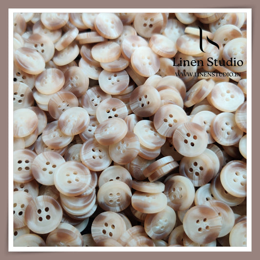 Round Rim 4 Hole Rod Shirt Buttons - P37 Lead free SG015 24L