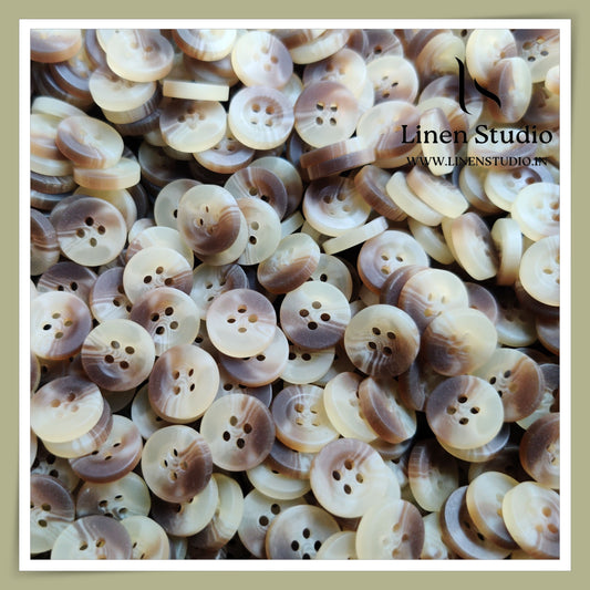 Round Rim 4 Hole Rod Shirt Buttons - P37 Lead free SG020 18L