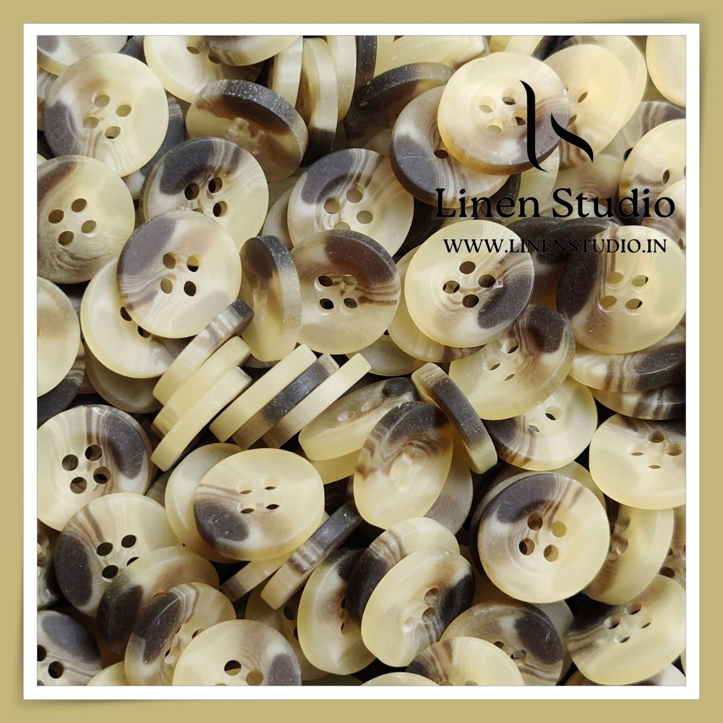 Round Rim 4 Hole Rod Shirt Buttons - P37 Lead free SG020 24L