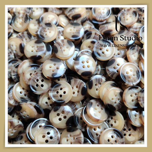 Round Rim 4 Hole Rod Shirt Buttons - P37 Lead free SG027 24L