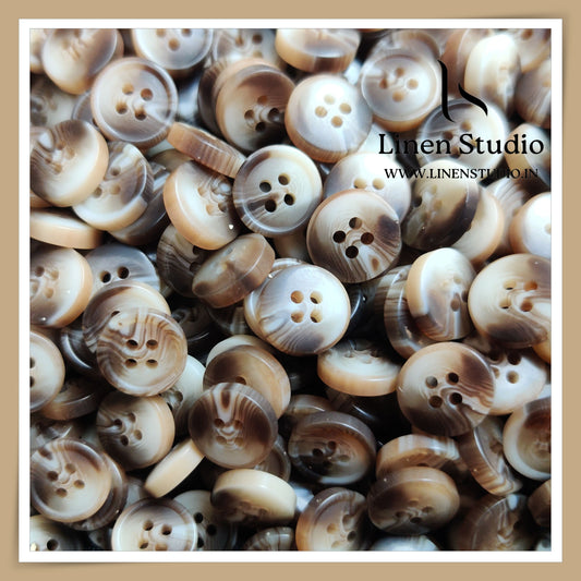 Round Rim 4 Hole Rod Shirt Buttons - P37 Lead free SG030 20L