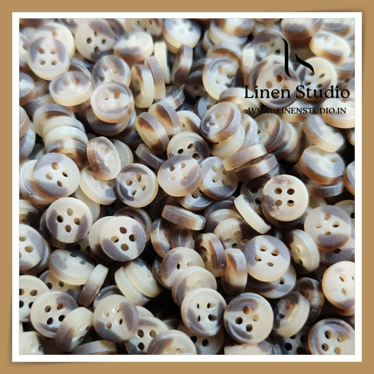 Round Rim 4 Hole Rod Shirt Buttons - P37 Lead free SG033 14L