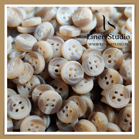 Round Rim 4 Hole Rod Shirt Buttons - P37M SG001 18L