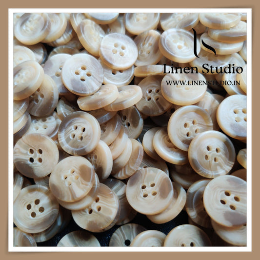 Round Rim 4 Hole Rod Shirt Buttons - P37M SG001 26L