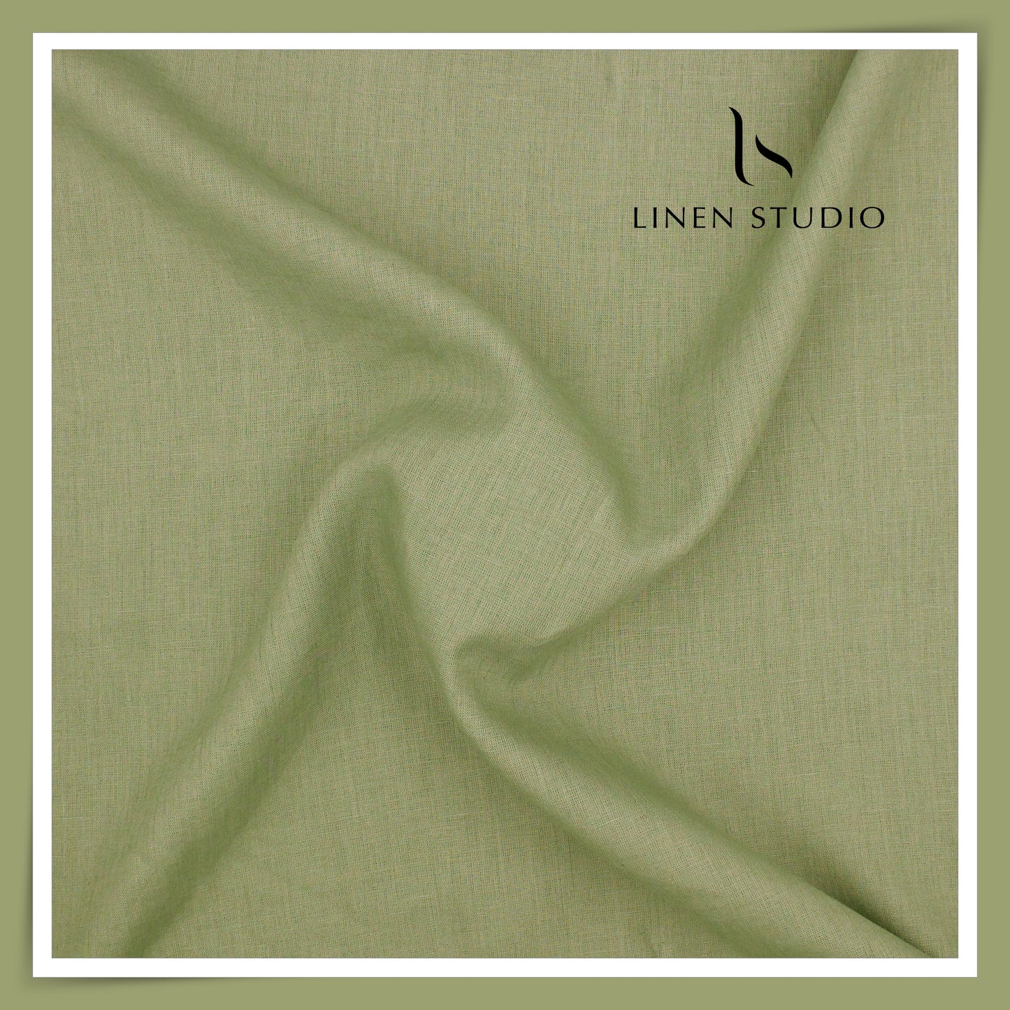 Linen Studio 60 Lea Pure Linen Shirting - Sage Green (50% SALE) (NEW)