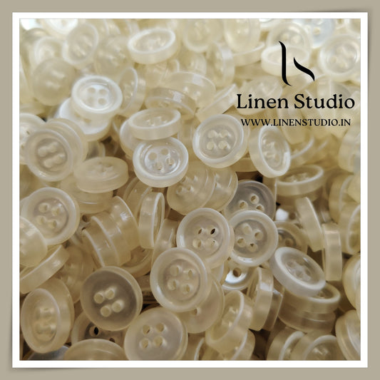 Round Rim 4 Hole Twin Colour Shirt Buttons - P80C 16L(12)