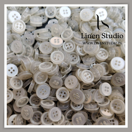 Round Rim 4 Hole Twin Colour Shirt Buttons - P80C 16L(13)