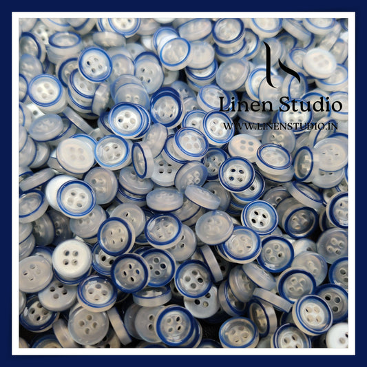Round Rim 4 Hole Twin Colour Shirt Buttons - P80C 16L(14)