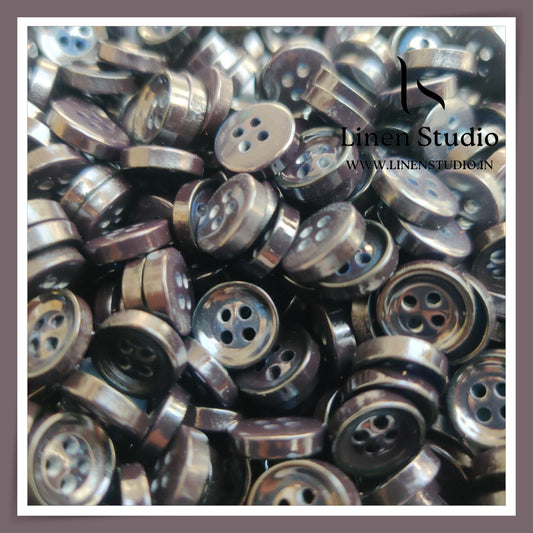 Round Rim 4 Hole Twin Colour Shirt Buttons - P80C 16L(7)