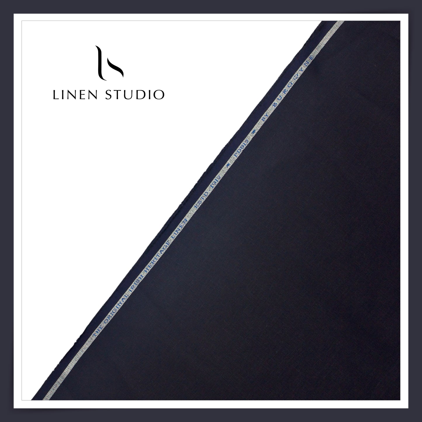 Burgoyne Pure Linen 40 Lea Suiting - Dark Tuna Blue (NEW) (Fastest Selling)