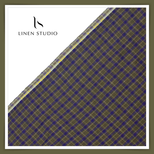 Provence 14199/101 - 60 Lea Pure Linen Checks - Linen Studio