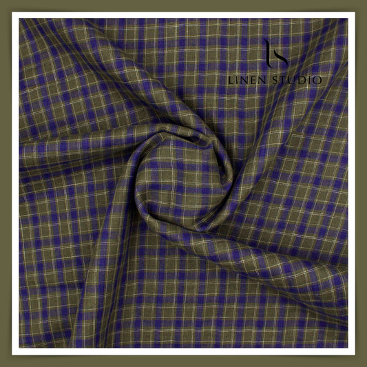Provence 14199/101 - 60 Lea Pure Linen Checks - Linen Studio