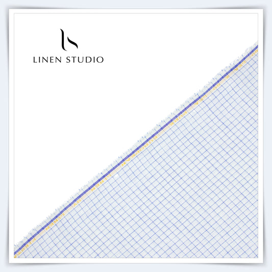 Provence 14422/102 - 60 Lea Pure Linen Checks - Linen Studio