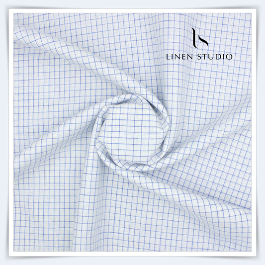 Provence 14422/102 - 60 Lea Pure Linen Checks - Linen Studio
