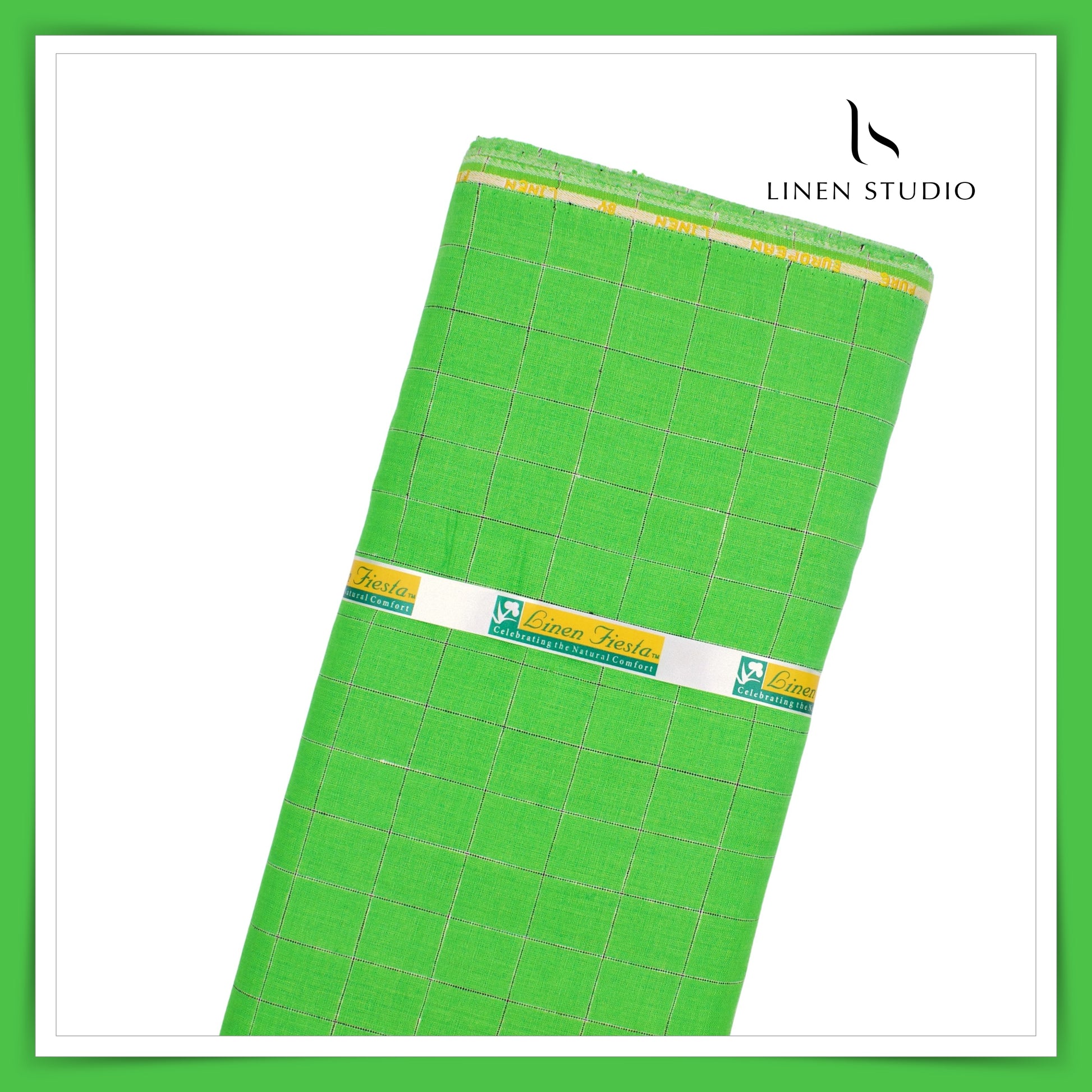 Provence 14815/102 - 60 Lea Pure Linen Checks - Linen Studio