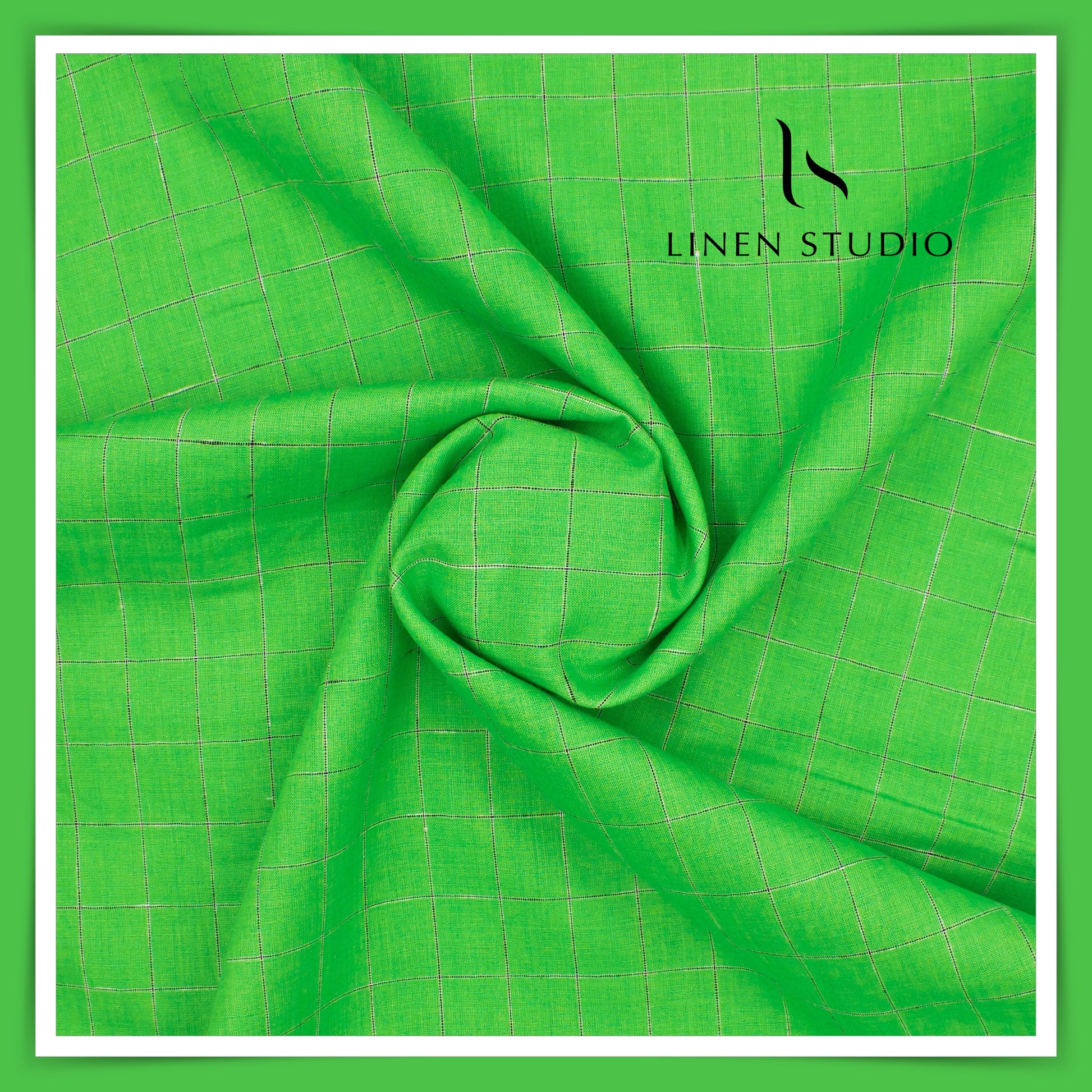 Provence 14815/102 - 60 Lea Pure Linen Checks - Linen Studio