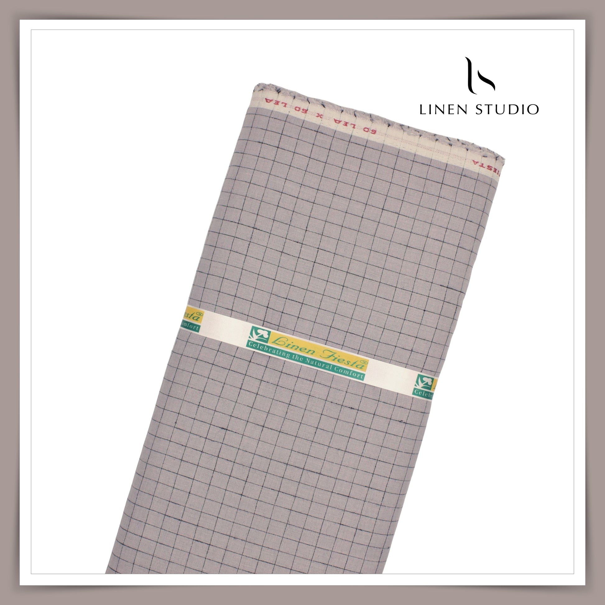 Provence 14940/103 - 60 Lea Pure Linen Checks - Linen Studio