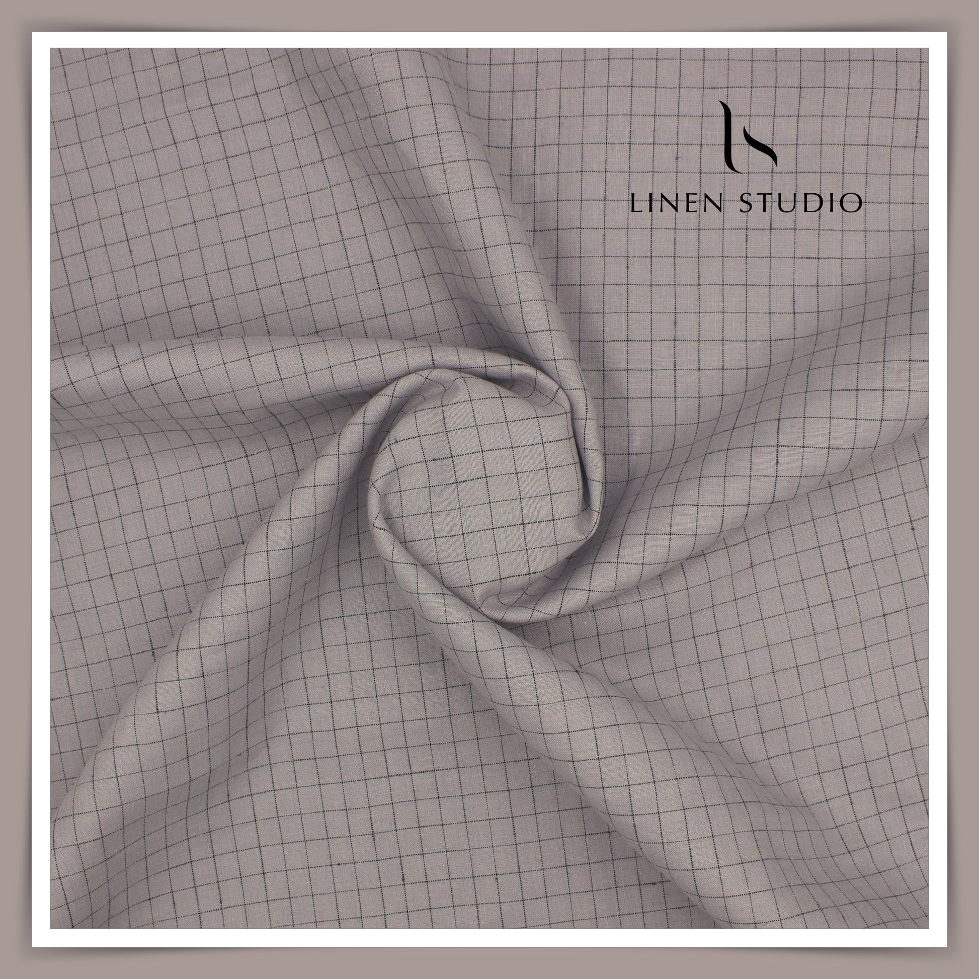 Provence 14940/103 - 60 Lea Pure Linen Checks - Linen Studio