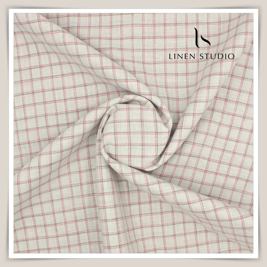 Provence 15004/102 - 60 Lea Pure Linen Checks - Linen Studio