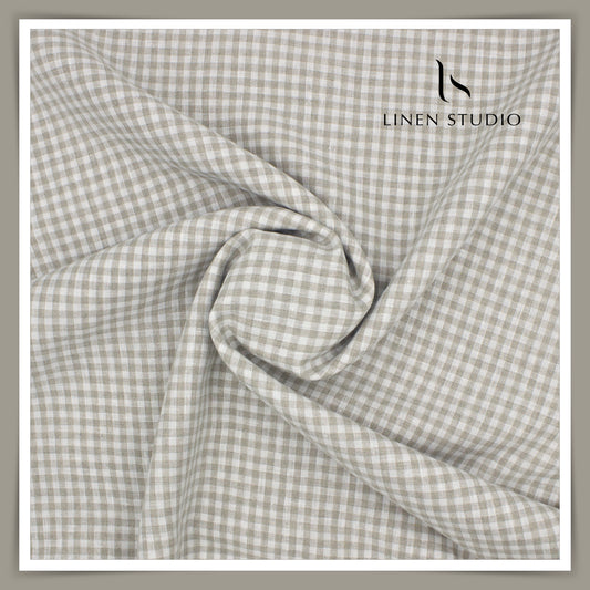 Provence 15065/102 - 60 Lea Pure Linen Checks - Linen Studio
